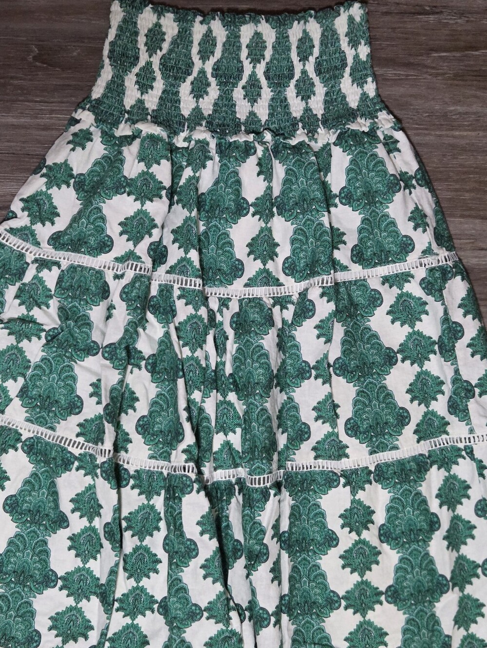 House of Harlow 1960 Green & White Strapless Patterned Dress Size Small REVOLVE - Picture 9 of 10